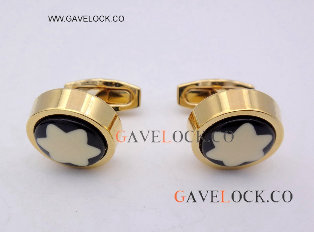 Classic collection Mont blanc Cuff links - Gold And Black